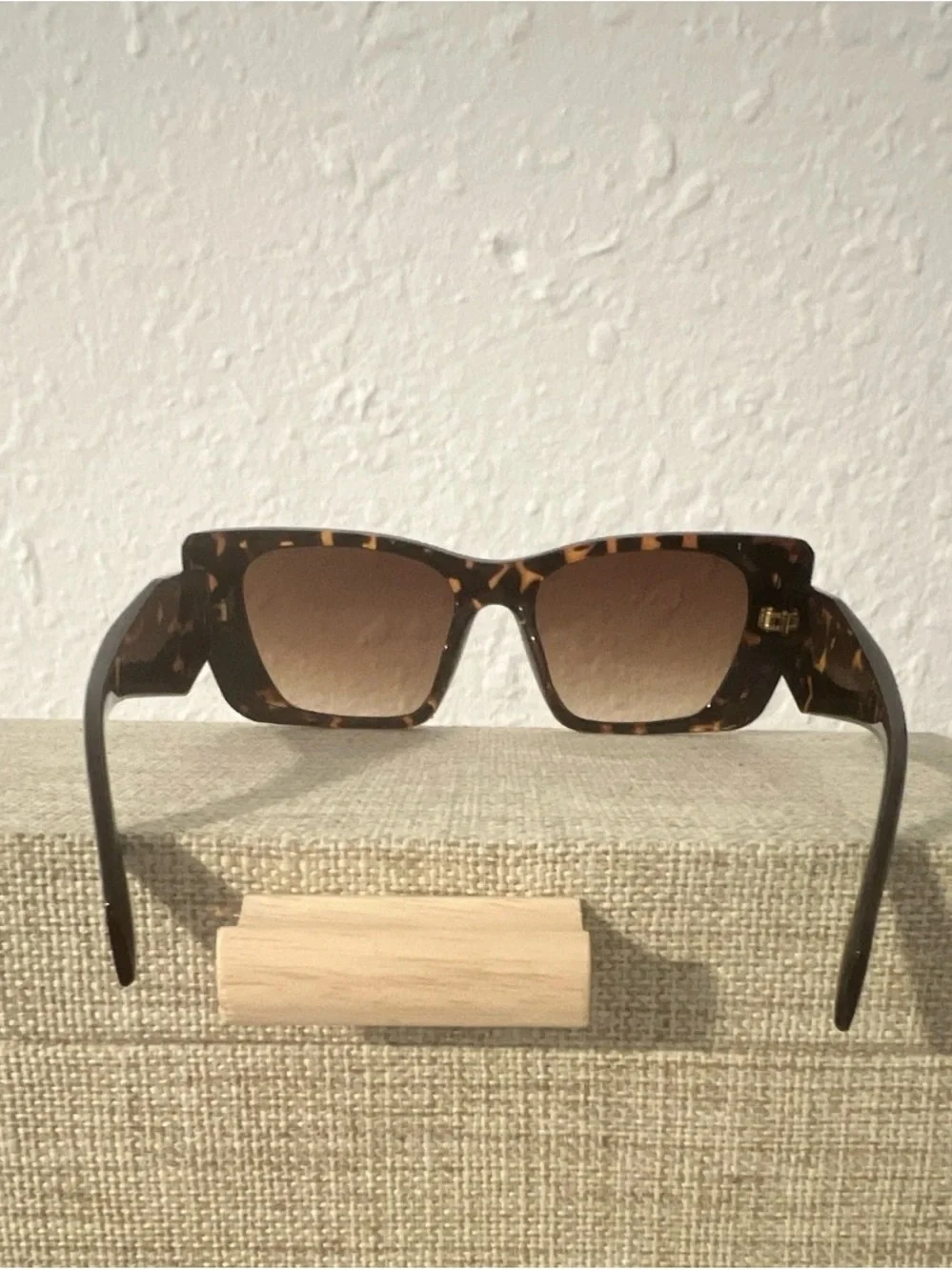 Prada Tortoiseshell Rectangular Sunglasses with Brown Lenses